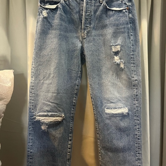 GAP Light Blue Distressed Women Jeans - Picture 1 of 7